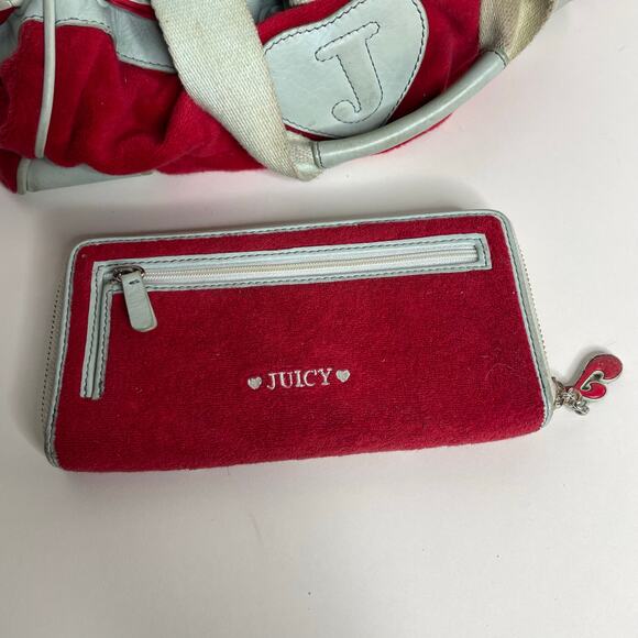 FAIR CONDITION Juicy Couture Your Royal Highness Red Green Bag Y2K and Wallet - Picture 4 of 16
